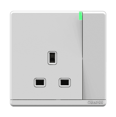 ODESSA 13Amp. 250V Single Switched Socket Outlet with Indicator White
