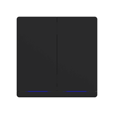 ODESSA 16AX 250V 2Gang 2Way Switch with Indicator Black Matte