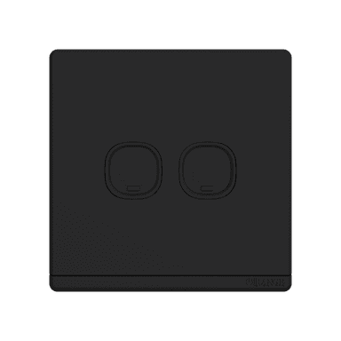 ODESSA 2Gang 4Wire Telephone Outlet Black Matte