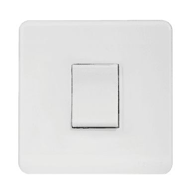 SCINTILLA 20Amp. Double Pole Switch White with White Surround