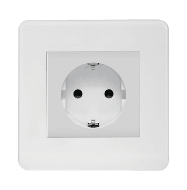 SCINTILLA 16Amp. Schuko Socket Outlet White with White Surround