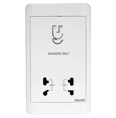 SCINTILLA Universal Shaver Outlet with Shutter 110/240V 50Hz White with White Surround