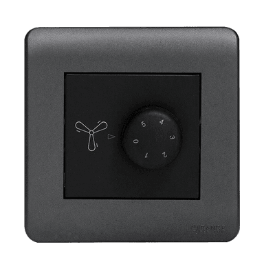 SCINTILLA 90Watt 5Step Humfree Fan Controller B/Matte with GM/Matte Surround