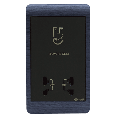 SCINTILLA Universal Shaver Outlet with Shutter 110/240V 50Hz B/Matte with Kaluwara Surround