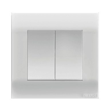 AKOYA 16Amp. 2Gang 1Way Switch White with White Surround