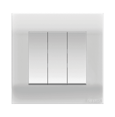 AKOYA 16Amp. 3Gang 1Way Switch White with White Surround