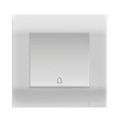 AKOYA 16Amp. 1Gang 2Way Bell Press Switch White with White Surround