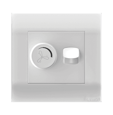 AKOYA 400Watt Fan Speed Controller with Switch White with White Surround