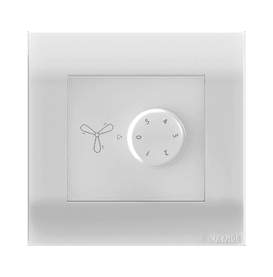 AKOYA 90Watt 5Step Humfree Fan Controller White with White Surround
