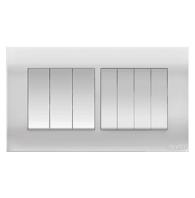 AKOYA 16Amp. 7Gang 1Way Switch White with White Surround