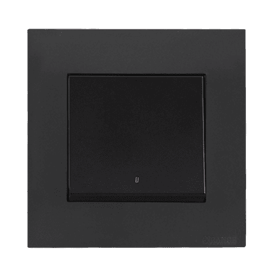 AKOYA 20Amp. Double Pole Switch with Indicator + Earth Bar B/Matte with GM/Matte Surround