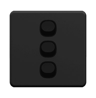 ENIGMA 10Amp. 3Gang 1Way Switch Gunmetal (British Standard)