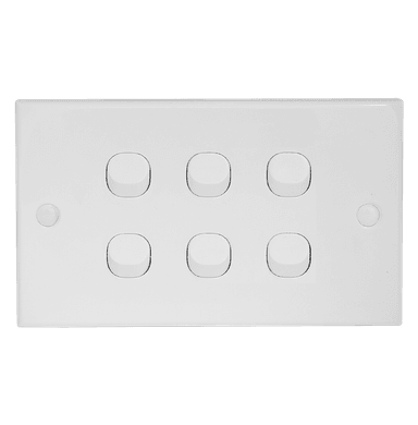 CASABLANCA 10Amp. 6Gang 1Way Switch White