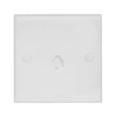 CASABLANCA 1Gang 4Wire Telephone Outlet White