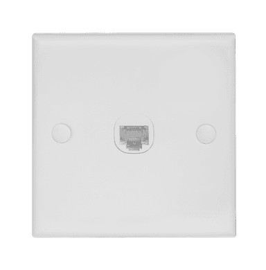 CASABLANCA 1Gang 8Wire 8Contact Telephone / Data Outlet White
