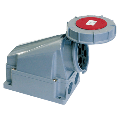 ATLANTIS CEE Series 63Amp. 500V IP67 3P+E Wall Mounted Socket 50/60Hz - 7h