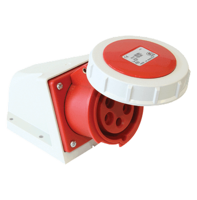 ATLANTIS CEE Series 32Amp. 400V IP67 3P+E Wall Mounted Socket 50/60Hz - 6h