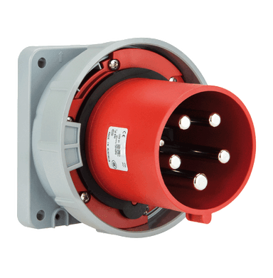 ATLANTIS CEE Series 63Amp. 400V IP67 3P+N+E Straight Flanged Plug 50/60Hz - 6h
