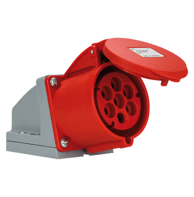 ATLANTIS CEE Series 32Amp. 400V 7Pole IP44 Wall Mount Socket 50/60Hz - 6h