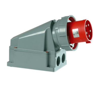 ATLANTIS CEE Series 125Amp. 230V IP67 3P+N+E Wall Mounted Plug 50/60Hz - 9h
