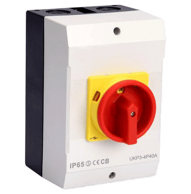 ATLANTIS 56Series 100Amp. 230-440V IP65 3Pole Surface Mounted Isolating Switch Metal