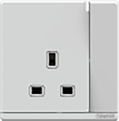 ODESSA 13Amp. 250V Single Switched Socket Outlet with Radium White