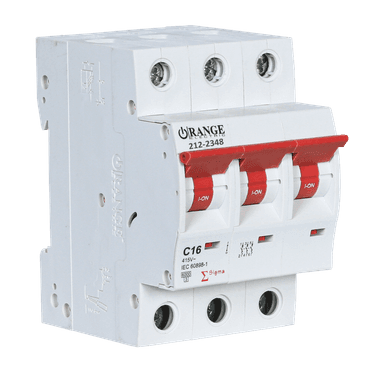 SIGMA 16Amp. 3Pole, Type C, 415V, 6kA MCB
