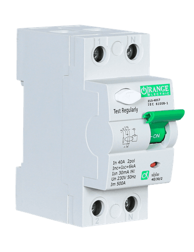 ALPHA 40Amp. 2Pole 30mA, 230V RCCB