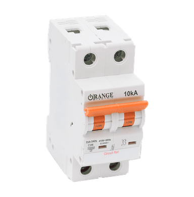 10KA 6Amp. 2Pole, Type C, 415V, 10kA MCB 