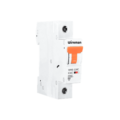 WIREMAN 6Amp. 1Pole, Type C, 240/415V, 6kA MCB