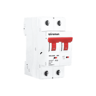 WIREMAN 40Amp. 2Pole 230/400V Isolator