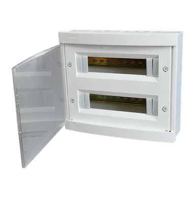 2Row 28Way Metal Distribution Box with Plastic Lid             