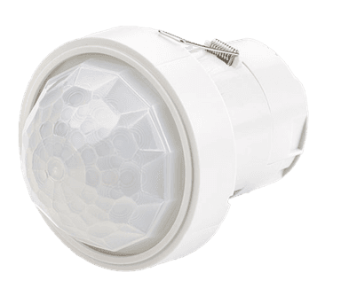 High-Bay flush mounted DALI motion & light sensor with shields for focused detection 