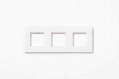 Coverplate Tastu for Niko material 3 modules white glass
