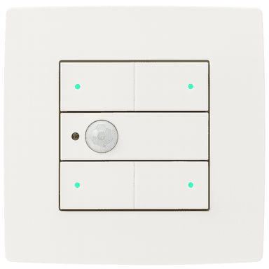 Switch-Motion detector-Thermostat 4 buttons Niko Cream 100 series RGB LED