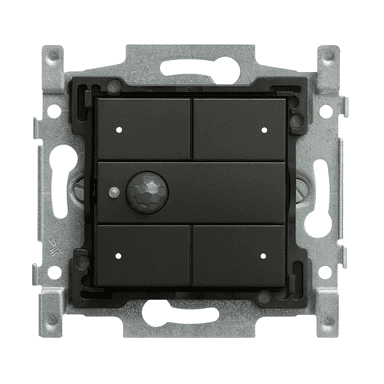 Switch-Motion detector 3 buttons Niko Black Coated 161 RGB LED