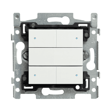 Switch-Thermostat 4 buttons Niko White 101 series RGB LED