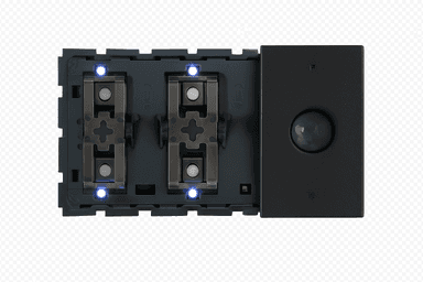 Switch-Thermostat + Motion (Black) 1 to 4 buttons (3 modules) BTicino Light Now RGB without finishing set